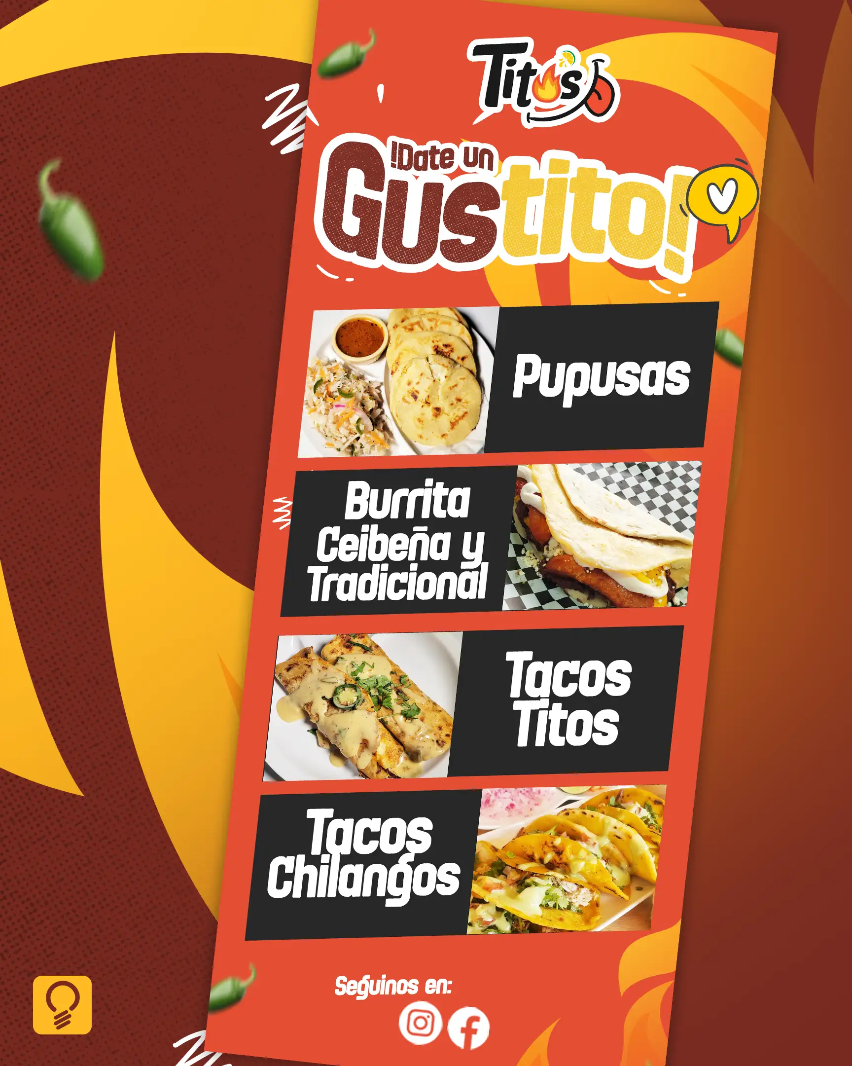Banner para menú de restaurante - Titos's