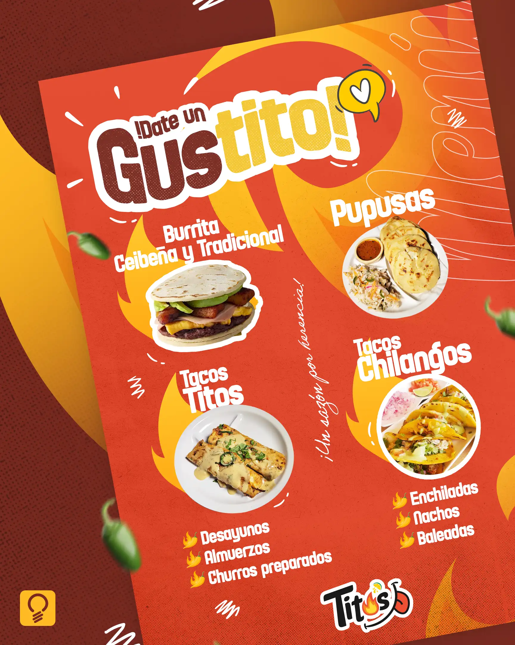 Poster para menú de restaurante - Titos's